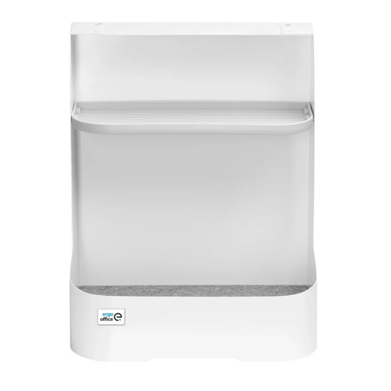 Ergo Office Scatola contenitore/organizer da sottoscrivania con vano accessori, bianco, max. 5 kg, ER-442