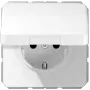 JUNG CD 1520 BFKL WW Presa SCHUKO con coperchio a cerniera, 16 A 250 V, Bianco alpino
