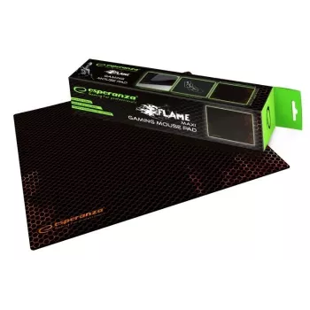Tappetino per mouse da gaming ESPERANZA EGP103R — tessuto, 400×300 mm, spessore 3 mm, superficie fantasia, base antiscivolo, nero