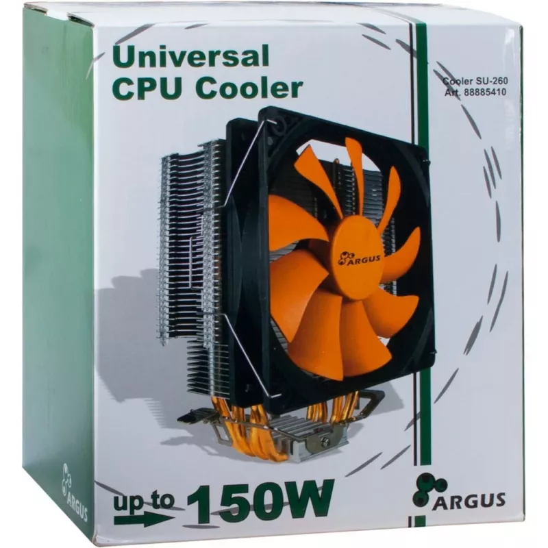 Inter-Tech Argus SU-260 - processore - dissipatore - 12 cm - LGA 1150 (Socket H3) - LGA 1151 (Socket H4) - LGA 1155 (Socket H2) - LGA 1156 (Socket H) - LGA 775... - AMD A - Intel® Celero