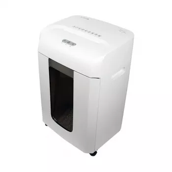 Distruggidocumenti Olympia MC 615.2 – Taglio micro P-5, 22 cm di inserimento, capacità 15 fogli, 65 dB, bianco