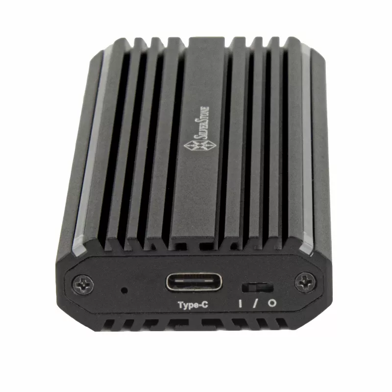 Box esterno per SSD M.2 SilverStone SST-MS13, USB 3.2 Gen 2, display di stato RGB LED, nero