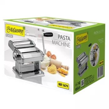 Macchina per pasta manuale Maestro MR-1679 – acciaio inox, tirapasta manuale, smontabile, parti sostituibili