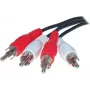 Cavo audio S/CONN 2 x 2 RCA 10 m nero rosso bianco connettore maschio connettore maschio