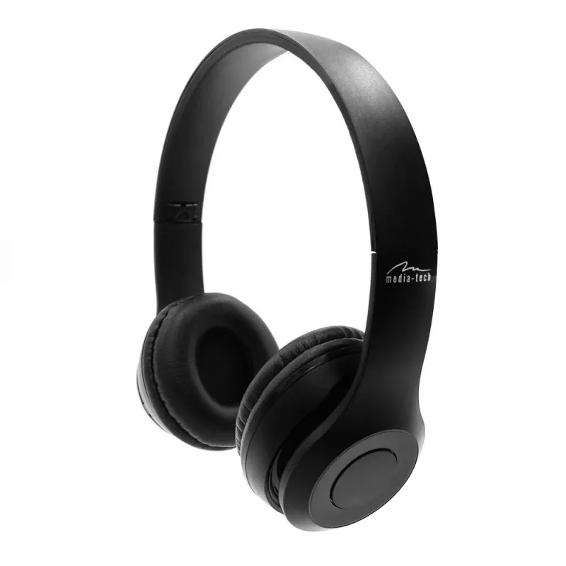 Cuffie wireless MEDIA-TECH EPSILION BT MT3591 Bluetooth 4.2 microfono radio FM nero