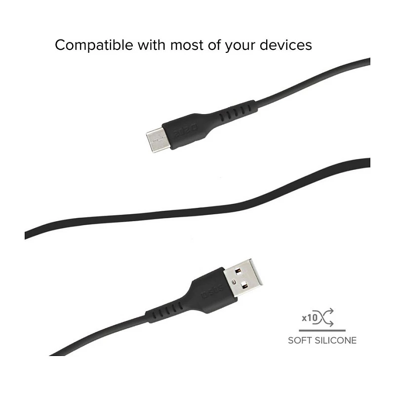 SBS TECABLEMICRO2K cavo USB A Micro-USB B maschio nero 2 m (TEKabelMICRO2K)
