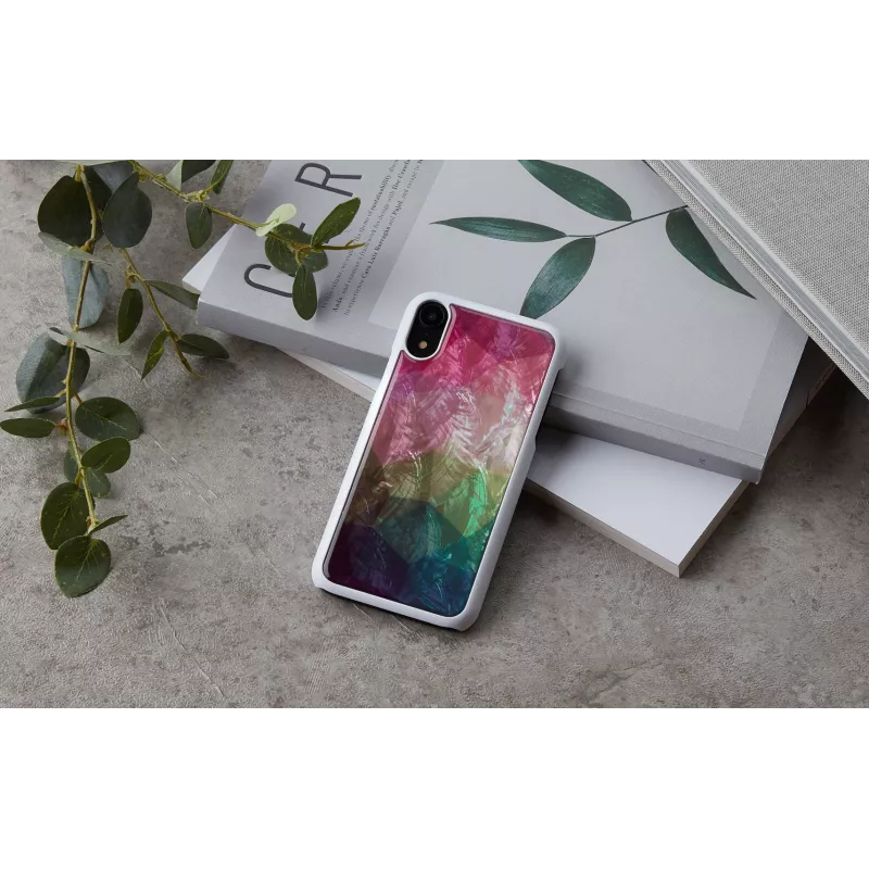 Custodia per cellulare iKins per iPhone XR – design fiori d'acqua, bianco