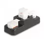 DeLOCK keystone LSA set RJ45 RJ11 Cat.6 nero supporto a clip