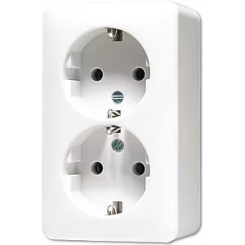 Presa da incasso JUNG 6020 A WW, tipo F, 61×102×47 mm, bianco
