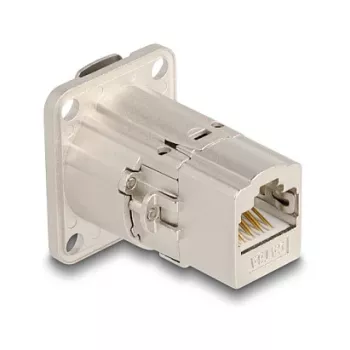 DeLOCK 67062 Passante a incasso D-Type RJ45 Cat.6A STP, metallo