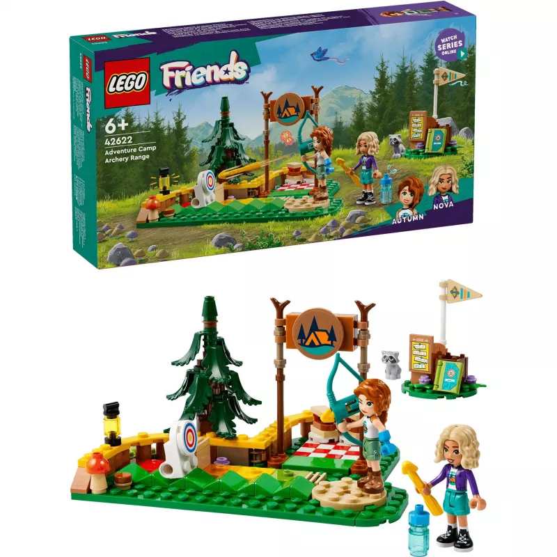 LEGO Friends Campo avventura con tiro con l'arco 42622 — 157 pezzi, 2 minifigure, età 6+
