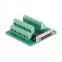 DeLOCK D-Sub HD 44 poli femmina su morsettiera per guida DIN 84 mm x 86 mm x 30 mm