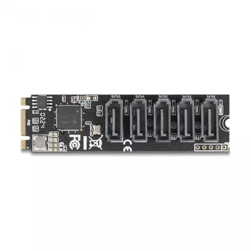 Adattatore SATA interno DELOCK 64241 M.2 (Key B+M) a 5x SATA con JMicron JMB585, indicatori LED, per PC