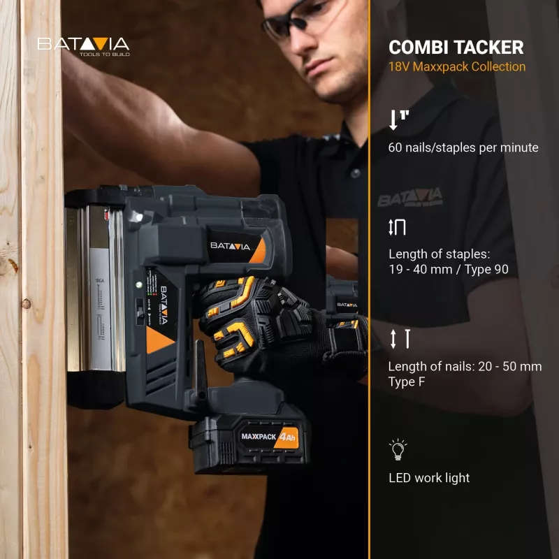 Batavia B.V. | 18V Combinatore per graffatura - Senza batteria e caricabatterie