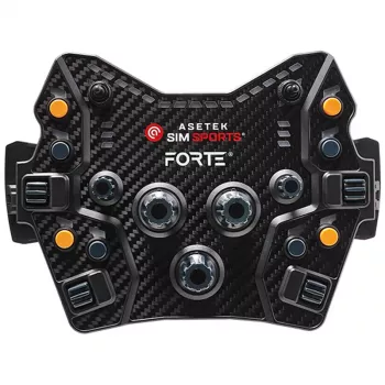 Button Box Asetek SimSports Forte GT — pannello di controllo da corsa compatto con pulsanti e manopole configurabili