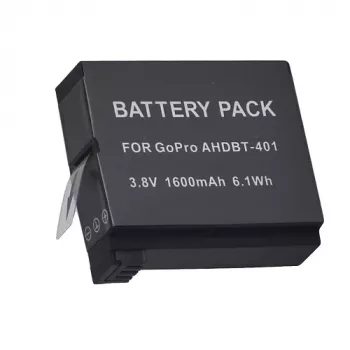 Batteria ricaricabile per fotocamera extra digital AHDBT-401 3,8V 1220mAh per GoPro