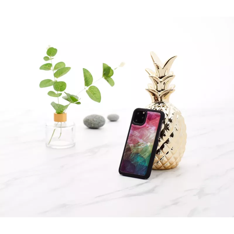 Custodia protettiva per smartphone iKins per iPhone 11 Pro con design fiori d'acqua, nero