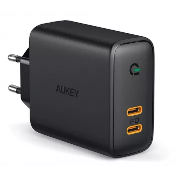 Caricabatterie AUKEY PA-D2 per dispositivi mobili 36W nero per interni