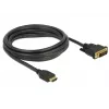 Adattatore cavo video DeLOCK 85655 3 m HDMI Type-A DVI nero