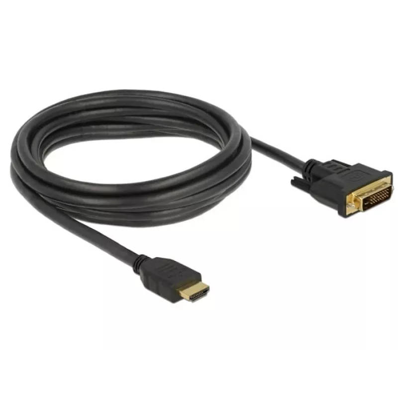Adattatore cavo video DeLOCK 85655 3 m HDMI Type-A DVI nero