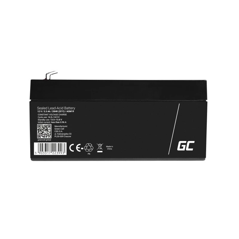 Batteria per UPS Green Cell AGM19 piombo-AGM 12 V 3,3 Ah
