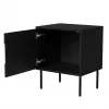 Comodino Cama INSERTO, 2 pz., 50x40x61.5 cm, nero + LED
