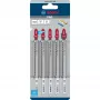 Bosch T 302 H Clean for PVC lama per seghetto alternativo, 132 mm, profondità di taglio max 65 mm, 5 pz.