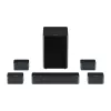 Diffusore Ultimea Poseidon D80 nero 7.1 canali, 8 diffusori, con e senza fili, subwoofer attivo