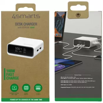 Stazione di ricarica Deck 100W GaN 3xUSB-C +2xUSB