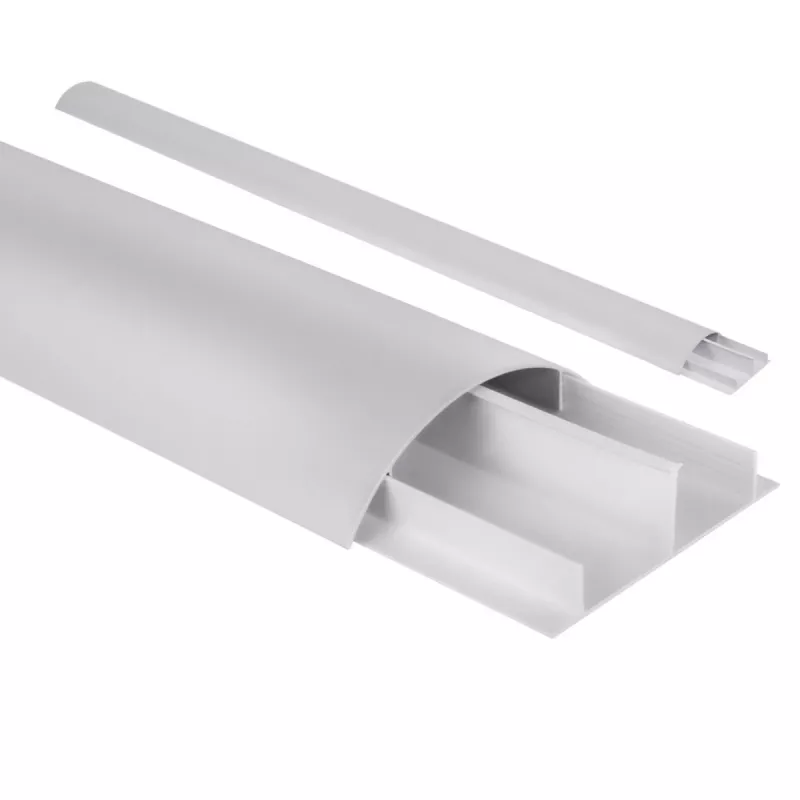 Canalina copricavi in alluminio MACLEAN MC-814 S, argento – canale portacavi a parete