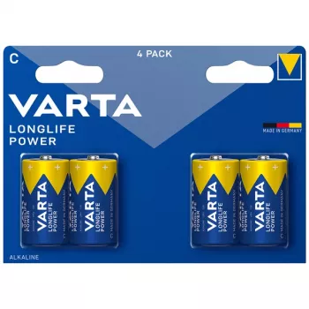 Varta 4914 Longlife Power Baby C (LR14) Batteria alcalina, confezione da 4
