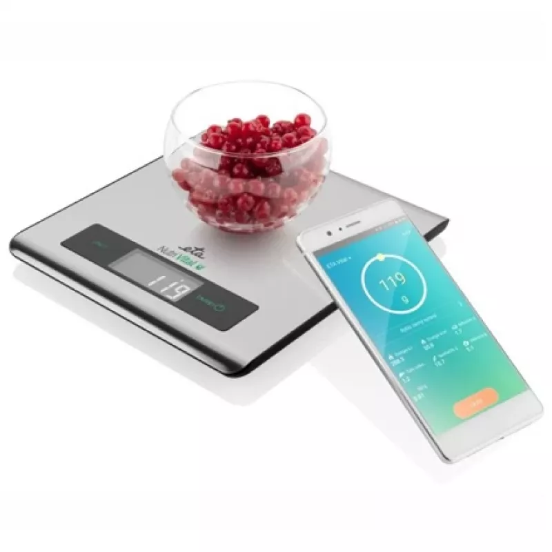Bilancia da cucina elettronica ETA Nutri Vital Metallic Rectangle — capacità 5 kg, precisione 1 g, LCD