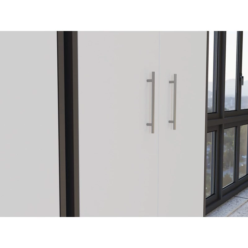 OLIV 2D CLOSED SHELVING UNIT, antracite/bianco SET