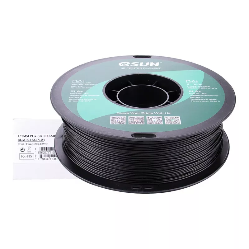 PLA+ 1,75 mm nero 1 kg
