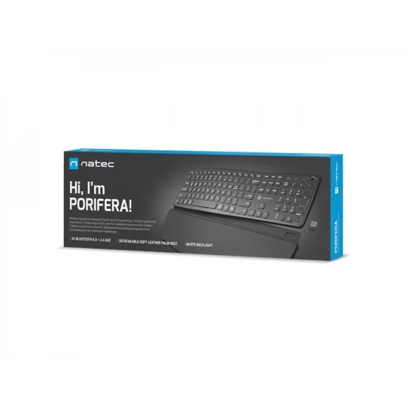 Tastiera NATEC PORIFERA Home/Office Bluetooth QWERTY US International nera