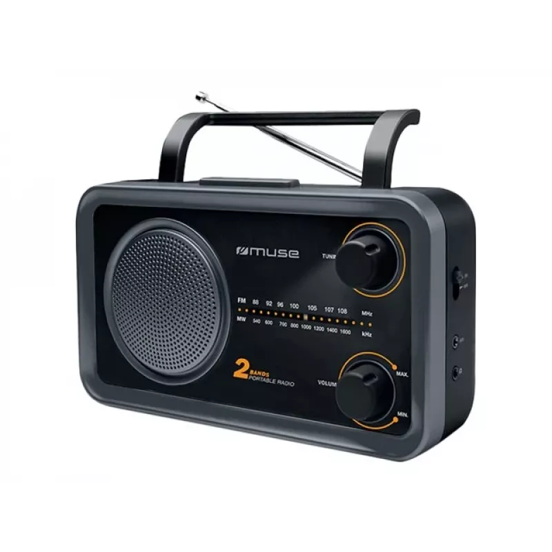 Muse | Radio portatile 2 bande | M-06DS | ingresso AUX | grigio