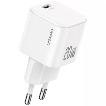 Caricabatterie usams USA001627 20W 1×USB‑C con cavo USB‑C — adattatore a ricarica rapida per telefoni e tablet