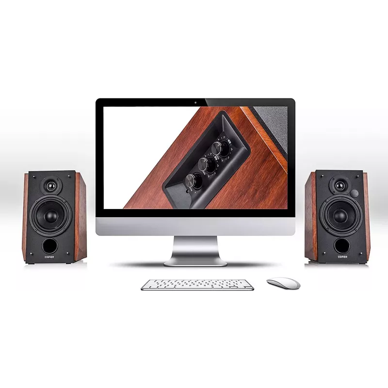 Edifier R1700BTS - diffusori - diffusori da scaffale - wireless - Bluetooth - 66 Watt (totali) (R1700BTS WOOD)