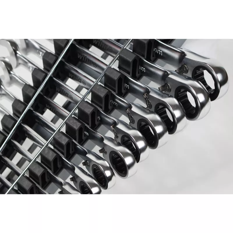 Set di chiavi a cricchetto Wiha 44661, reversibili, 12 pezzi, aperture SW 8–19 mm
