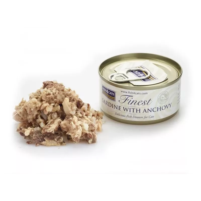 FISH4CATS Sardine con acciughe - cibo umido per gatti - 70g