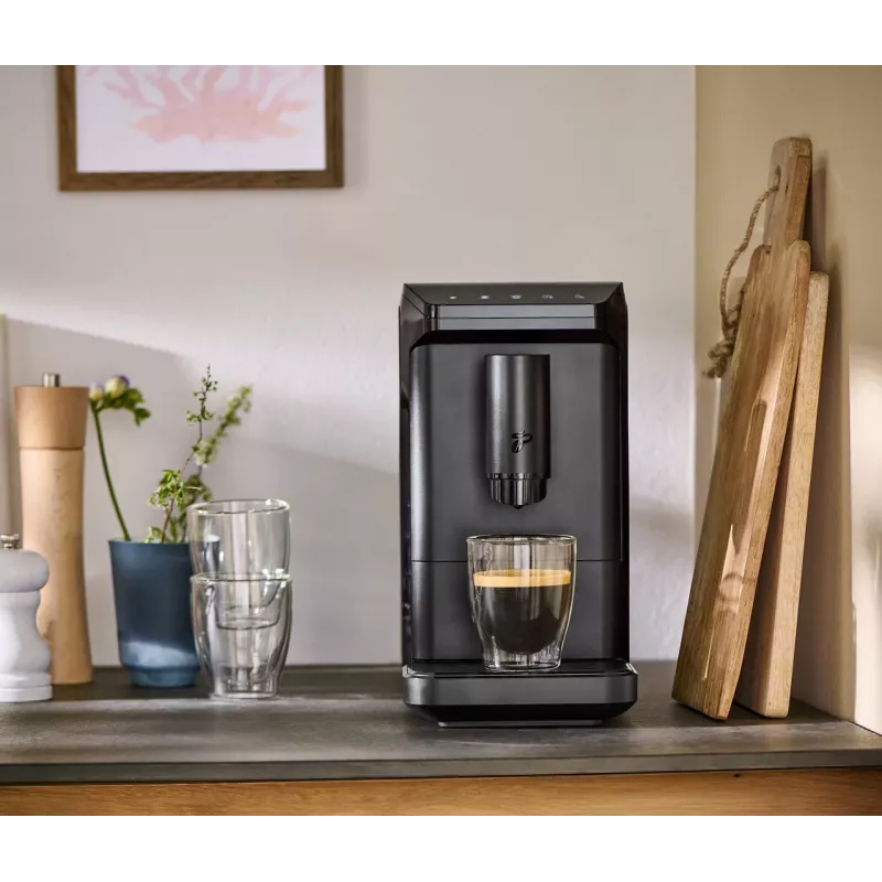 Macchina per espresso Tchibo Esperto Mini nera – compatta macchina per espresso per uso domestico