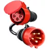 Adattatore per Gemini flex 11 kW, CEE rossa trifase 16A > CEE rossa 32A (nero, 30 cm)