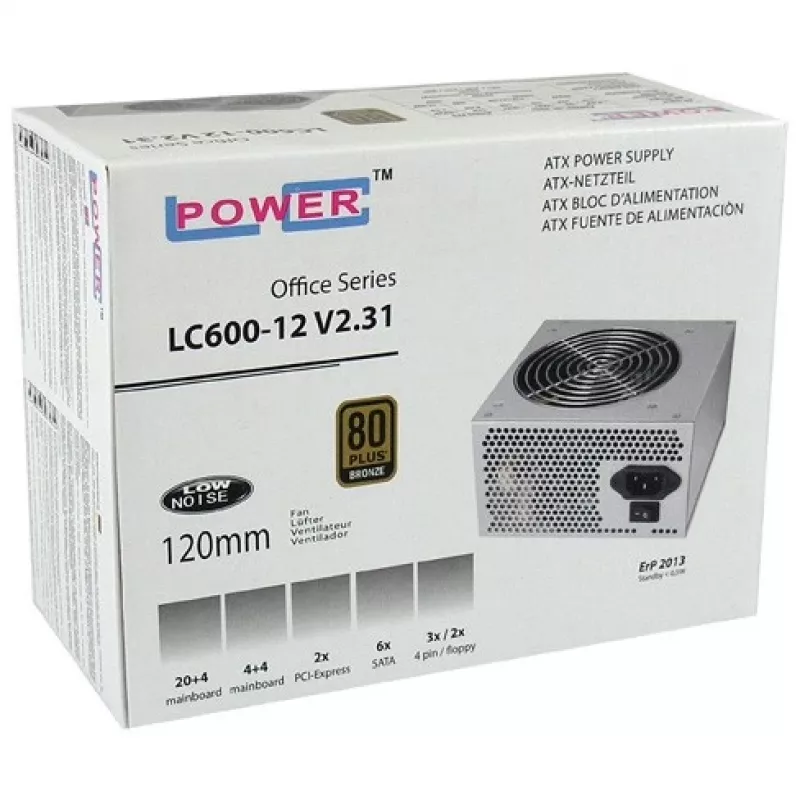 Alimentatore 450W LC600-12 V2.31 80+ Bronze