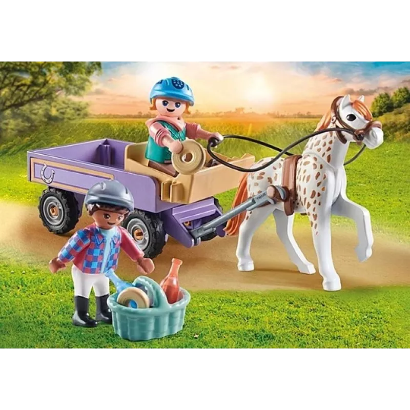 Playmobil 71496 Horses of Waterfall: carrozza pony