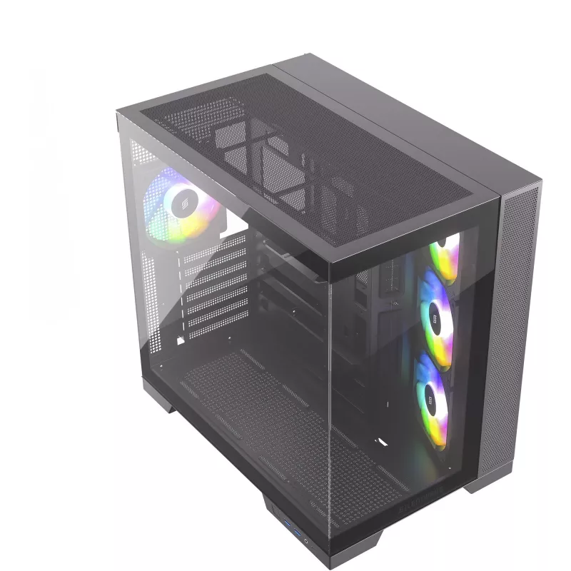 Case PC Silentware View A-RGB nero VIEWSchwarz — case Mid-Tower con illuminazione A-RGB
