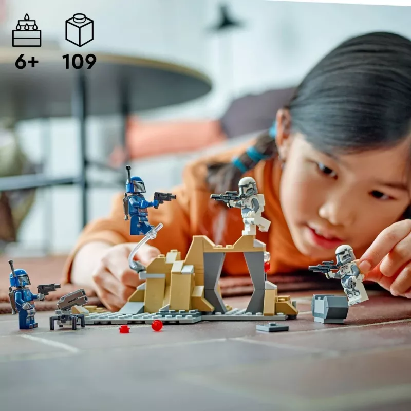 Giocattolo da costruzione LEGO Star Wars Ambush on Mandalore Battle Pack 75373 — 4 minifigure, 109 pezzi, età 6+