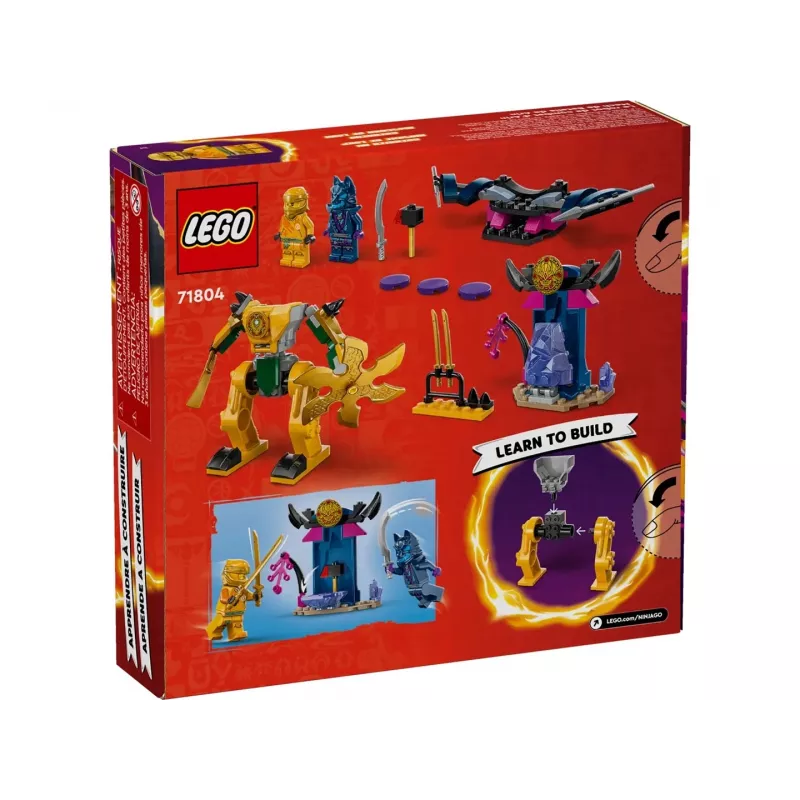 LEGO NINJAGO Mech da battaglia di Arin action figure giocattolo ninja per ragazzi e ragazze da 4 anni, set Dragons Rising con minifigure Arin e mini-kata