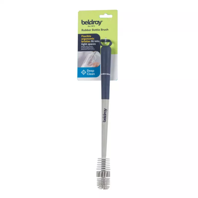 Spazzola per bottiglie Beldray LA032807FEU7 Deep Clean Rubber – spazzola per pulizia bottiglie con testa in gomma