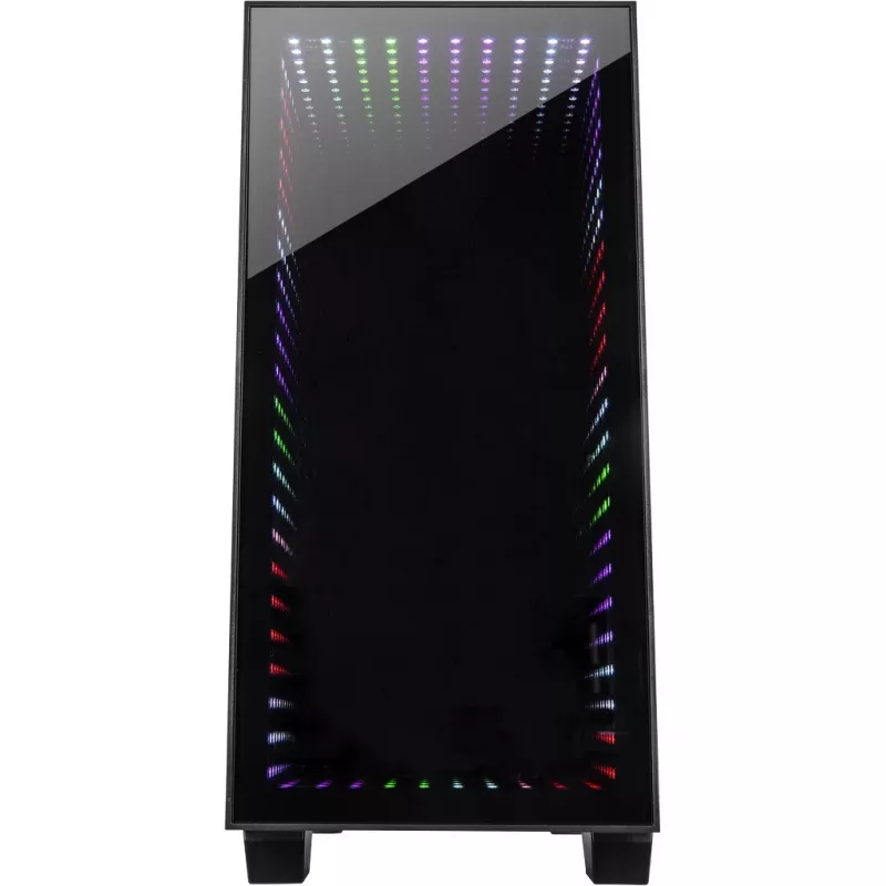 Case INTER-TECH X-608 INFINITY MICRO, microATX, RGB, pannello frontale e laterale in vetro temperato, senza alimentatore