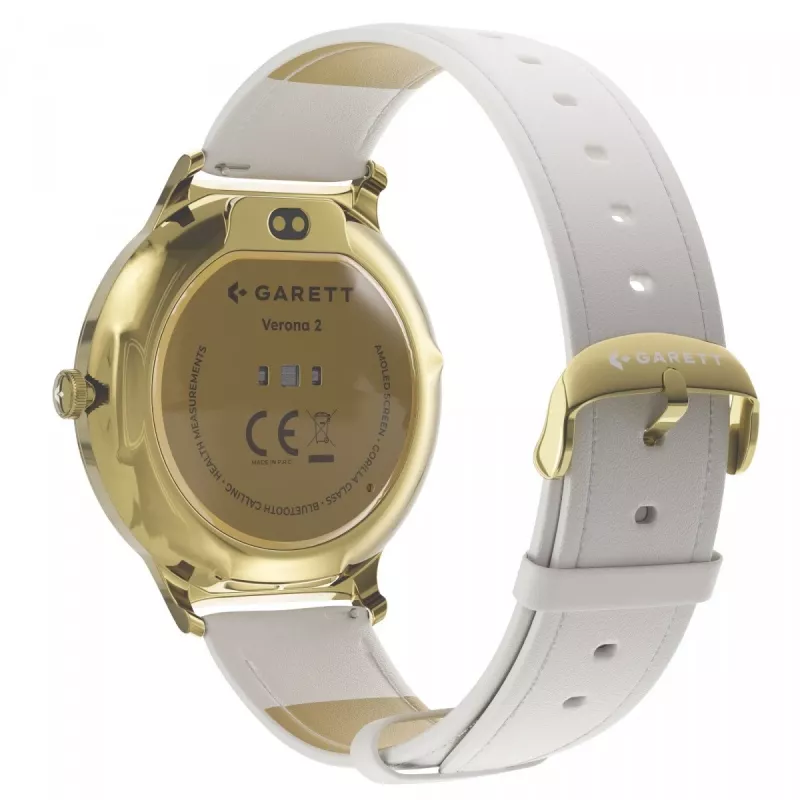 Smartwatch Garett Verona 2 Gold Mesh con Bluetooth e misuratore di frequenza cardiaca